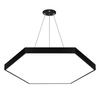 Deckenpendelleuchte LED 100W | Vollsechseck | Aluminium | Blendfreie CCD | Φ100x6 | LPL-003