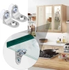 Regalhalterung | Glasregalstützen | Set mit 10 Stück Regalstützen | FB-A15-SILVER