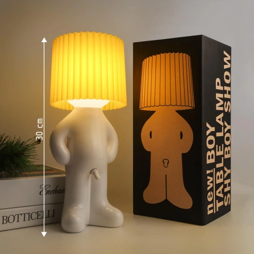 Lustige Nachtlampe Schüchterner Junge | Moderne USB-LED-Nachtleuchte mit warmweißem Licht | YG-S295