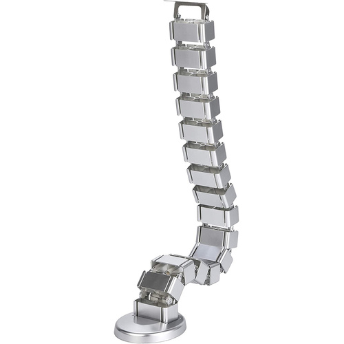 Kabel- und Drahtabdeckung 1,3m | Vertikaler Kabelkanal | Silber | QN-1501