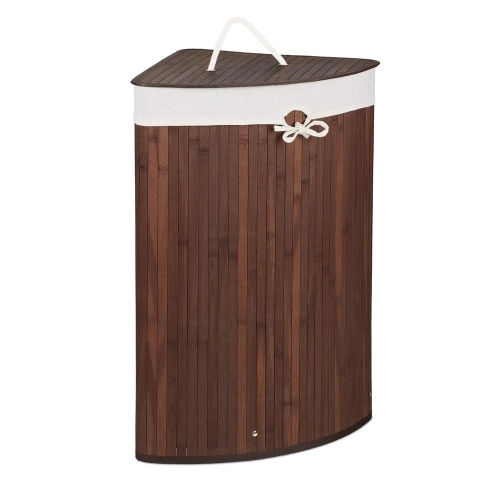 Wäschekorb | 60 l | bambus, holz, einteilig, eckig | AYL-60L-DABR