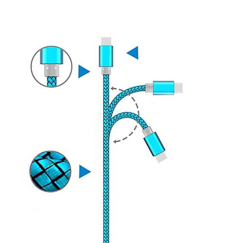 Lightning (iPhone) 1M | Nylon USB-Kabel für iPhone 11 XS XR X 8 7 6 5S SE | C06