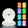 LED-Nachtlicht für Kinder mit Bluetooth-Lautsprecher Löwe | Silikon-Touch-USB-Nachtlicht für Kinder | JS-L8L-330