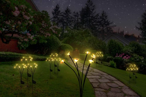Solar-Gartenleuchte LED-Bienen | 73cm, 600mAh | FLD-02-W