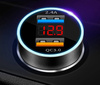 Schnellladegerät fürs Auto 2x USB mit LED-Display | Quick Charge 3.0 | Spannungsmesser | CA-003