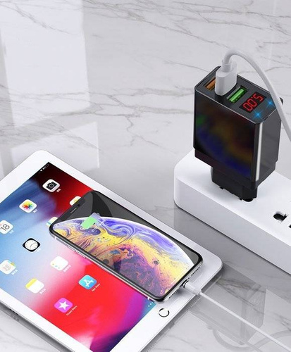 Schnellladegerät 3x USB mit LED-Display | Schnellladung Quick Charge 3.0 | CA-006