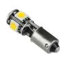WW Auto LED Birne BA9S 5 SMD 5050 CAN BUS Warmweiß