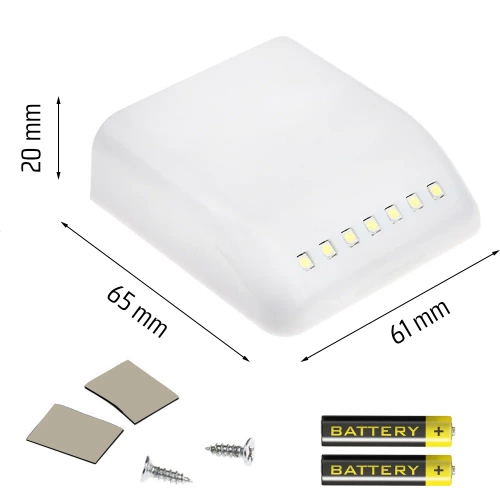 LED-Möbelleuchte mit Bewegungssensor | Schrank- oder Schubladenbeleuchtung mit Näherungssensor | GY-30-WHITE