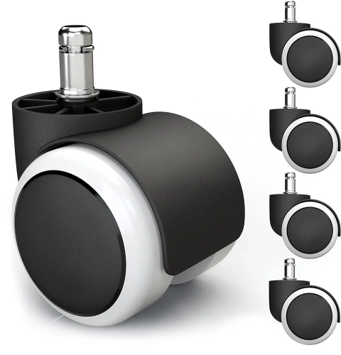 Bürostuhlrollen | Set 5 Stück | für Möbel und Drehstuhl | WXL-D50MM-5PCS