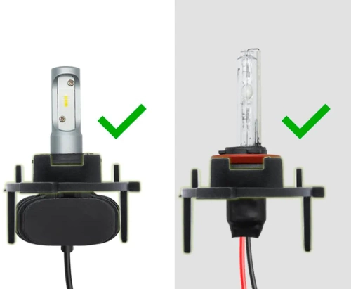 Adapter zur Befestigung von LED-Lampen oder HID-Lampen | VW Tiguan, Touran, Golf 7, Scirocco, Sharan, Multivan, New Lavida, Lamando | TK-113
