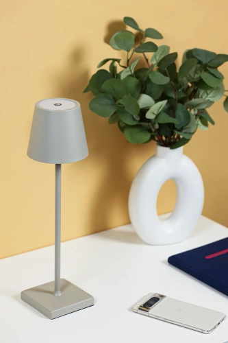 Tischlampe mit integriertem Akku | Berührungsempfindliche Nachtlampe | HJA28-GREY-1