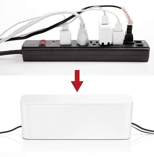 Kabelbox Organizer | Größe S | Aufbewahrungsbox für Steckdosenleisten und Kabel | CB-S