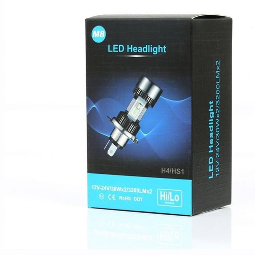 H4 M8 LED-Lampe Toshiba SMD 3030