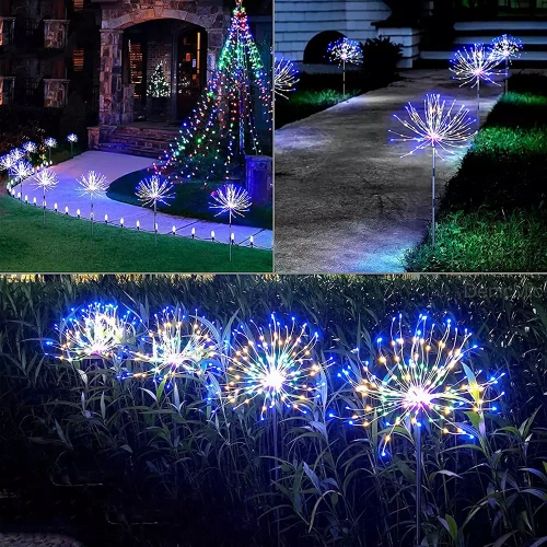 Garten Solar LED Feuerwerk Laterne | 84cm, 600mAh, 200 RGB LED | LFW-B200-Color