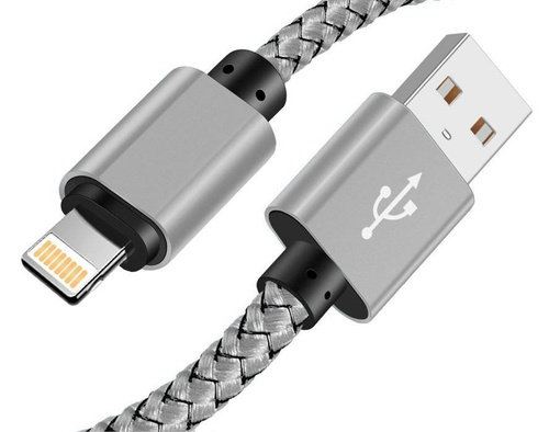 USB-Ladekabel Lightning | 3 m | Nylon | für iPhone 11, XS, XR, X, 8, 7, 6, 5S, SE | C06