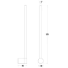 Moderne Wandleuchte 60cm 10W | Schwarze Wandleuchte mit Drehmöglichkeit | LED-Lampe mit einer Farbtemperatur von 4000K | YG-W002