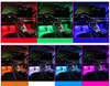 12V Auto LED Innenbeleuchtung, 6M LED 5050 RGB Ambientebeleuchtung Atmosphäre Neon Lichtleiste Light, wasserdichte LED Licht Strip Streifen mit APP | 4 in 1