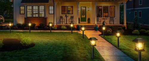 LED Solar Gartenlaterne | Elegante Säule | HK-115B