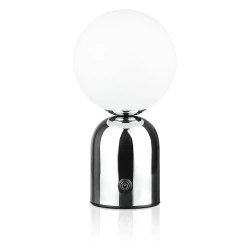Elegante Tischleuchte mit einstellbarer Farbe und Lichtintensität | Berührungsempfindliche Nachtlampe mit eingebautem Akku | YG-D031-SILVER