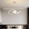 Hängende LED-Lampe | Stilvolle Lampe mit 3D-Mond | RLT-60CM-72W-W