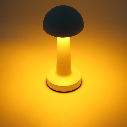 Kabellose Tischlampe | Touch-Nachtlicht mit einstellbarer Lichtfarbe | Pilz-USB-Lampe | HJA11-SILVER