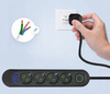 Steckdosenleiste 3 m | 4 Steckdosen + 3x USB | schwarz | LH-F04U