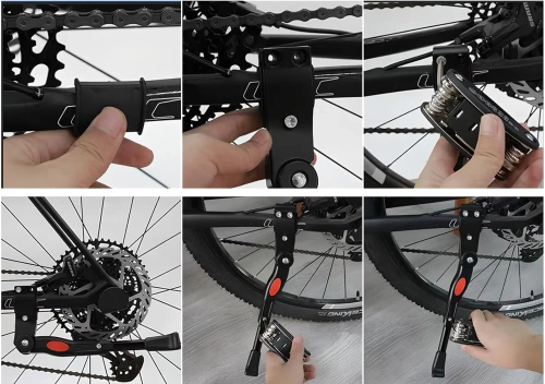 Aluminium Fahrradständer | Verstellbarer Seitenständer | Hinterradständer für 24-28-Zoll-Räder | YYBC-125