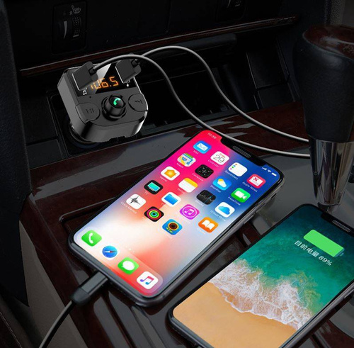 Multifunktionaler FM-Transmitter für das Auto | 3-in-1 | BC36B-Schwarz
