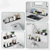 Metall Badezimmerregal | Schwarzes Duschregal 80cm | Hängeregal | BDS-L80CM-B