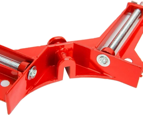 Winkel-Schraubzwinge für Holzarbeiten | für Eckmontage | Modell AZ-C90-RED