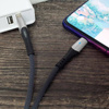 Lightning (iPhone) 1M | Verstärktes USB-Kabel mit LED-Licht und Aluminiumanschlüssen für das Telefon | UC-010