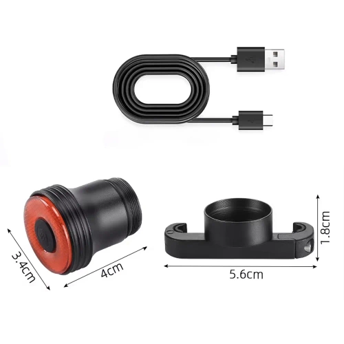 LED-Fahrradrücklicht | Rücklicht mit Bremslichtsensor, wasserdicht IP65, USB-Aufladung | BK-L117