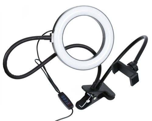 LED-Ringlampe 40W auf flexiblem Ständer | für Make-up, Videokonferenzen | SENY-6IN