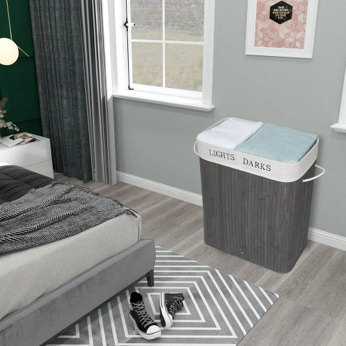 Wäschekorb | 100 l | grau | ZYL-100L-GREY