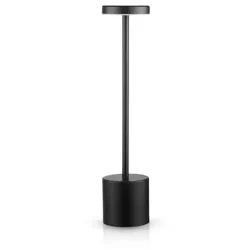 LED-Tischleuchte | moderne Nachttischleuchte mit integriertem Akku | schwarz | HJA21-BLACK