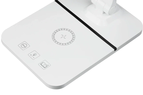 LED-Schreibtischlampe mit induktivem Ladegerät | weiß | WD-F05-WHITE