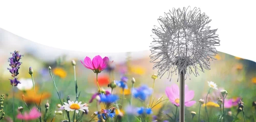Solarblume | Solar-LED-Gartenlaterne Pusteblume | 68 cm, 600 mAh | FLD-28-W