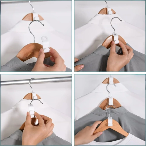 Kleiderhaken | Schrank-Organizer | Haken für Kleiderbügel | weiß | YJ-S10-WHITE