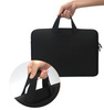 Laptoptasche aus Neopren | geeignet für 15,6 Zoll, mit Tragegriffen, zwei Seitentaschen | schwarz | BR04