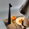 Tischlampe 33,5 cm | Kabellose Nachttischlampe mit eingebautem Akku | Lampe mit Touch-Steuerung | HMS-355-GREY