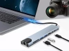 USB-C Hub mit 2x USB-A + 2x USB-C + SD + TF + HDMI + LAN | Adapter, Typ C 8-in-1 Splitter | HUB