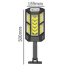 Solar-Gartenlampe mit LED, Bewegungs- und Dämmerungssensor in Größe L | IP65 | 249 LED-COB-Leuchten | IR-Fernbedienung | LD-05-L