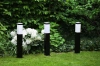 Gartenstandlampe, quadratischer Pfosten für E27-Glühbirne | 230V Stromversorgung, Edelstahl | Mattschwarz, 65cm | LLF-65CM