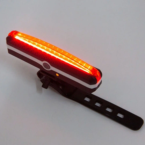 Leistungsstarkes COB 100lm Fahrradrücklicht | Fahrradlicht mit eingebautem Akku - USB wiederaufladbar | Leichtes Fahrradlicht 40g | BK-L2266