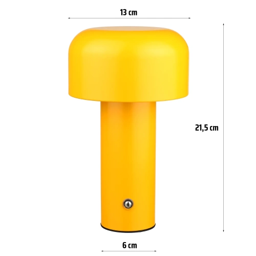 LED-Tischleuchte mit integriertem Akku | moderne Nachttischleuchte, Touch-Bedienung | YG-D017-Y