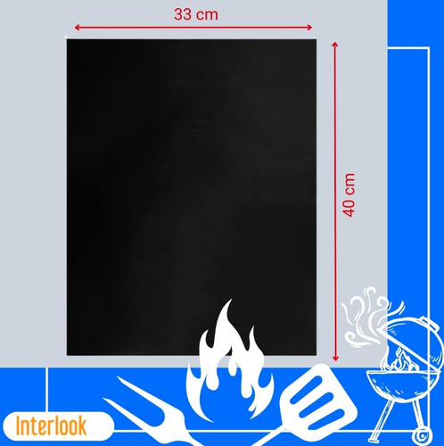 Grill-Teflonmatte | Mehrfachgrillrost | Grillpfanne | BTF-430-B-5x