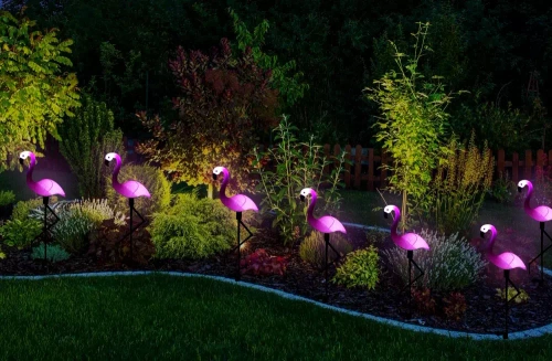 Garten Solar-LED-Laterne Flamingos 3er Set | 51cm, 600mAh | BRD-3IN1