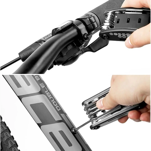 Fahrrad-Multitool - Inbusschlüssel, Aufsätze, Steckschlüssel | Werkzeuge 16-in-1 | Schlüsselset | MFT-16in1