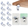 Regalhalterung | Glasregalstützen | Set mit 10 Stück Regalstützen | FB-A15-SILVER