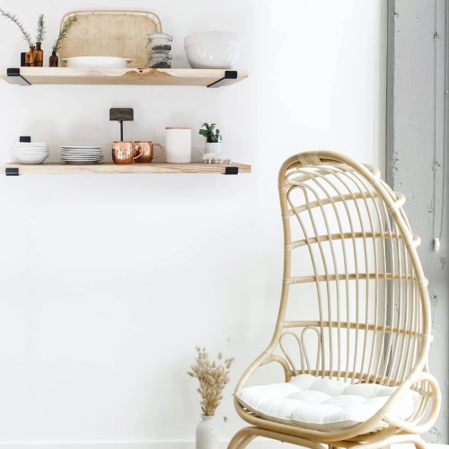 Regalträger Set | 4 Stück | Regalwinkel 30 cm | schwarz | JZ-U286-BLACK